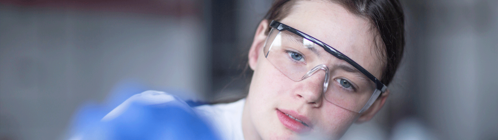  Lab technician examining sample