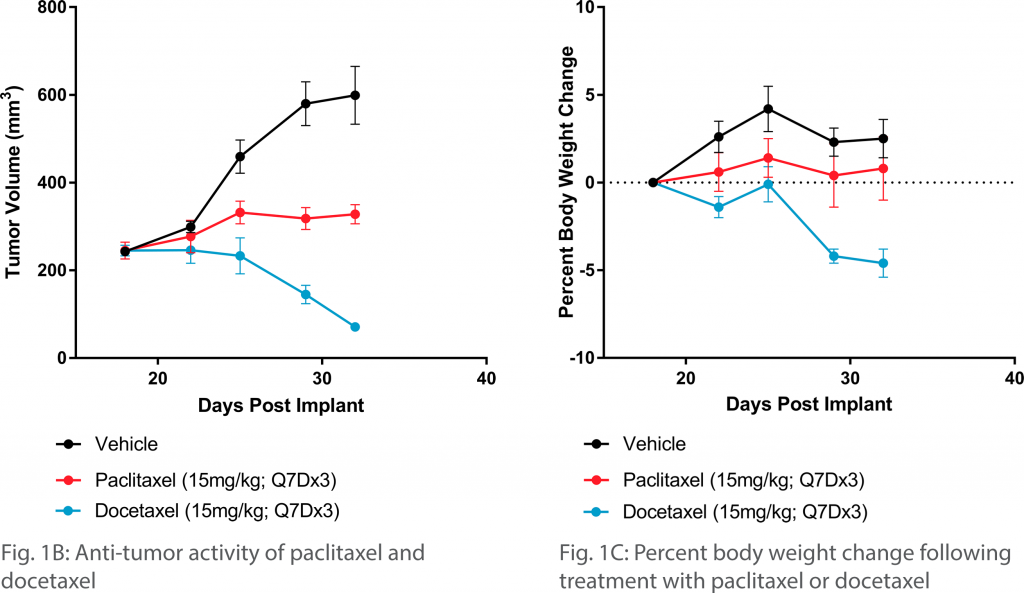 Fig. 1A: Subcutaneous growth of HCC70 in female NSG mice